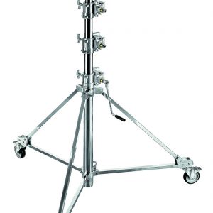 Manfrotto Stand Strato Safe Super Crank, 2.40 - 6.20m, 4 wind-up risers; max. load 70kg, 28mm (Avec roues)